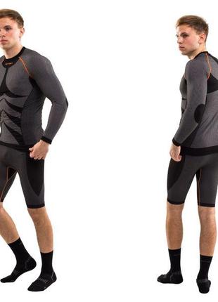 Комплект для фитнеса реглан+шорты Spaio Simple мужской черный/...