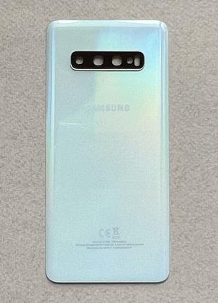 Samsung Galaxy S10 Plus Prism White задняя крышка с блоком защ...