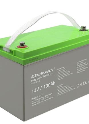 Акумуляторна батарея гелева Qoltec Deep Cycle GEL 12V 100Ah (5...