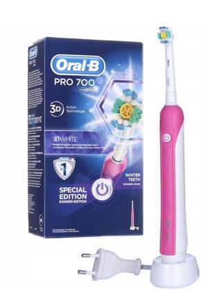 СТОК!Електрична зубна щітка Oral-B PRO 700 рожева