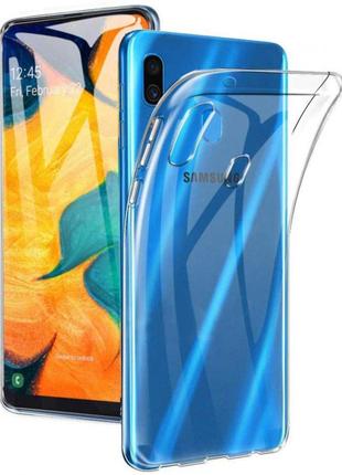 TPU чехол Epic Transparent 1,5mm для Samsung Galaxy A20 / A30