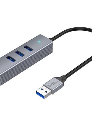 Уценка Переходник HUB Hoco HB34 Easy link USB Gigabit Ethernet...