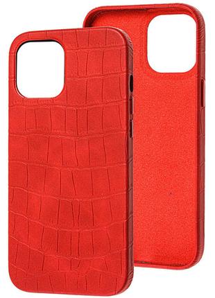Уценка Кожаный чехол Croco Leather для Apple iPhone 13 mini (5...