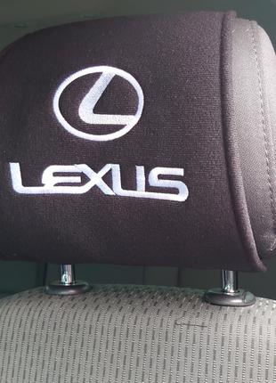Чехол на подголовник с логотипом Lexus 2шт