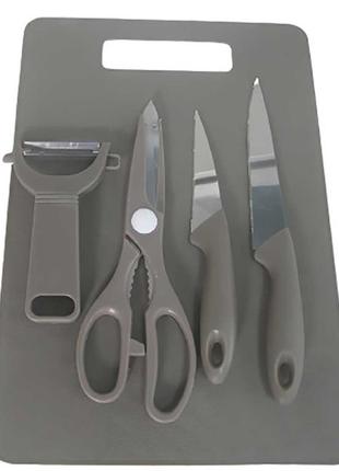 Набір ножів з дошкою Ringel Main RG-11008-5 5 сірий предметів