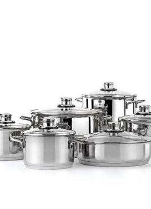 Набор посуды Nois Luna 830119 12 предметов серебренный