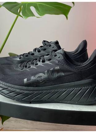 Мужские кроссовки Hoka One One Carbon X Black, черные спортивн...