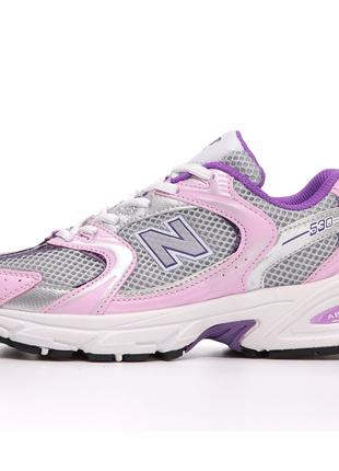 Женские кроссовки New Balance 530 Pink Grey MR530DE, розовые к...