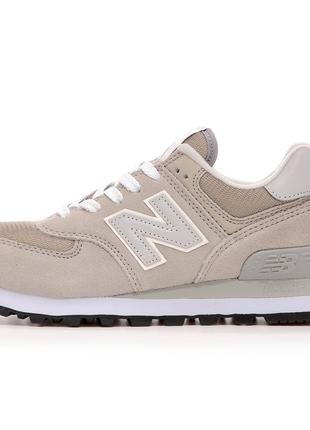 Женские кроссовки New Balance 574 Beige Grey WL574EVG, замшевы...