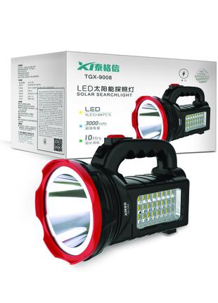 Акумуляторний ліхтар з сонячною панеллю TGX-9008