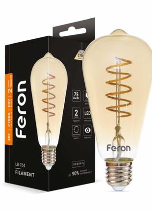 Світлодіодна лампа Feron Filament LB-764 4Вт E27 2700K