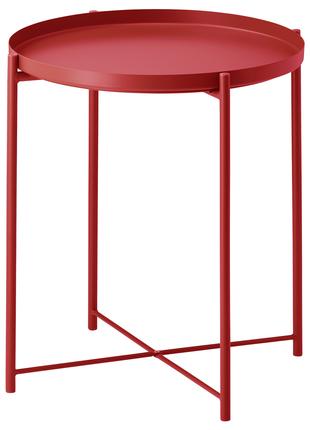 IKEA GLADOM Столик з підносом 45x53см, червоний 005.336.49