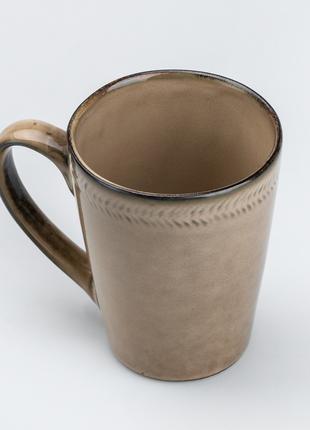 Чашка керамічна для чаю та кави 300 мл, Коричневый/какао