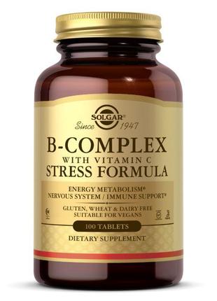 Витамины и минералы Solgar B-Complex with Vitamin C Stress For...