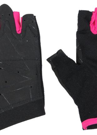 Перчатки женские для занятия спортом, велоперчатки Crivit черн...
