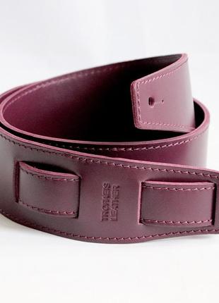 TROPAEIS LEATHER Double Rock (grape) Ремінь для гітари