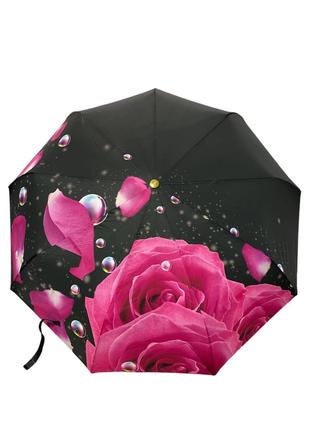 Парасолька жіноча автоматична Rain Flowers з квітковим принтом...