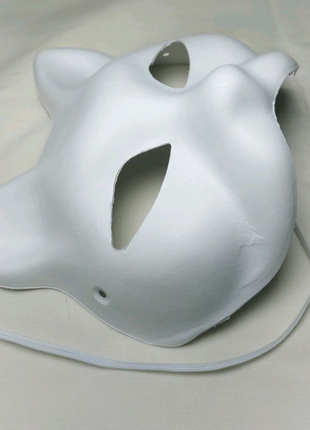 Біла маска киці котика лисички для квадробики