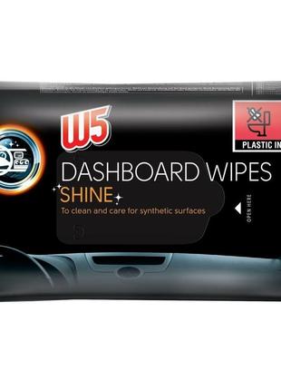 Влажные салфетки для автомобильных панелей W5 Dashboard Wipes ...