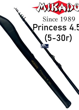 Вудка Mikado Princess 4.5м (5-30г) болонська з кільцями (оригі...