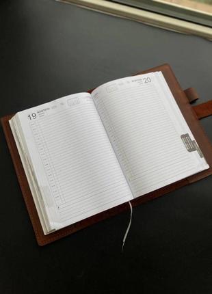 Кожаная обложка для дневника А5 Willow ( Ручная работа Код/Арт...