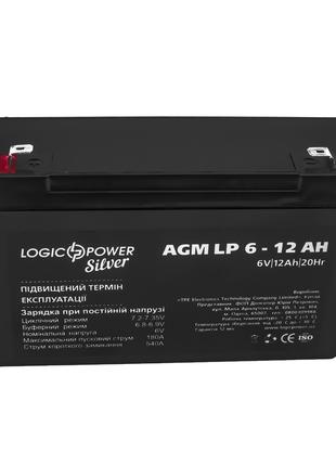 Акумуляторна батарея LogicPower LP 6V 12AH Silver (LP 6 - 12 A...