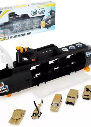 Игрушка Подводная Лодка с Набором Военных Машин и Вертолетом