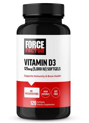 Vitamin D3, 125 mcg (5,000 IU), 120 Softgels