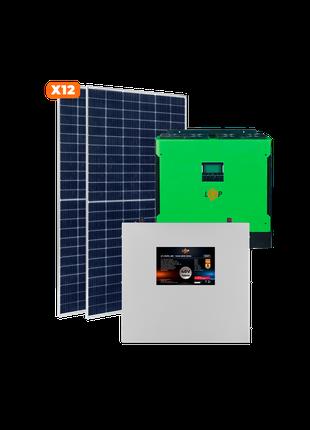 Солнечная электростанция (СЭС) Премиум GRID 5kW АКБ 6.7kWh LiF...