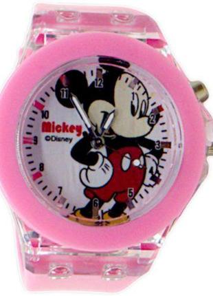 Дитячий наручний годинник, з підсвічуванням (рожевий)