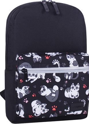 Стильный рюкзак с котиками в черном цвете Рюкзак Bagland mini ...