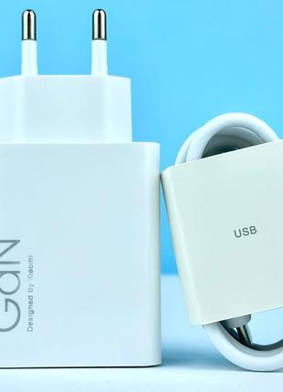 Сетевое зарядное устройство (СЗУ) Xiaomi Mi 67W Gan 2 in1 USB-...