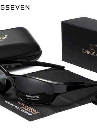 Мужские поляризационные солнцезащитные очки KINGSEVEN N881 Bla...