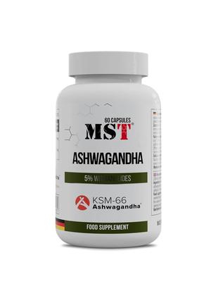 Натуральная добавка MST Ashwagandha KSM-66, 60 капсул