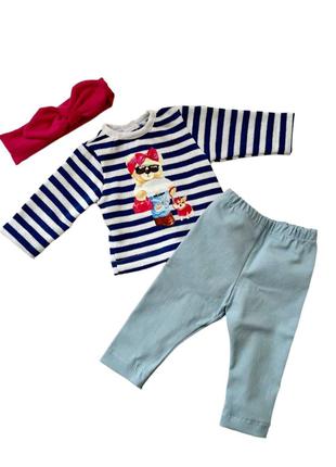 Одежда для куклы Реборн / Reborn 50 - 55 см набор кофта штаны ...