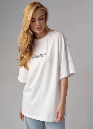 Женская футболка с принтом Brooklyn - молочный цвет, S