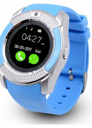 Умные смарт-часы Smart Watch V8. UK-578 Цвет: синий