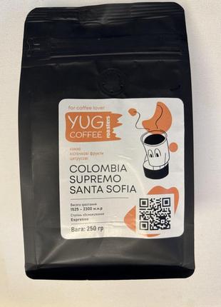 Кофе в зернах YUG COFFEE Colombia Supremo Santa Sofia Арабика ...