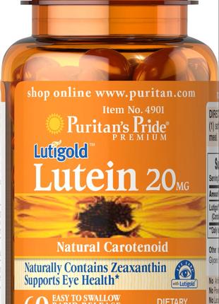 Lutein 20 mg with Zeaxanthin Lutigold™ 60 Softgels