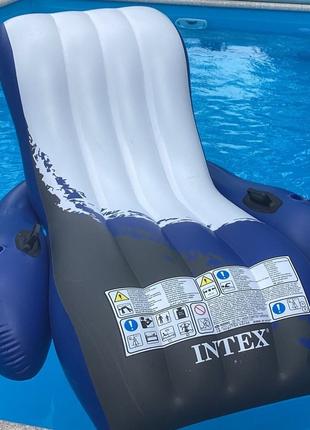 Надувное Кресло Шезлонг для Плавания Intex с Подлокотниками, П...