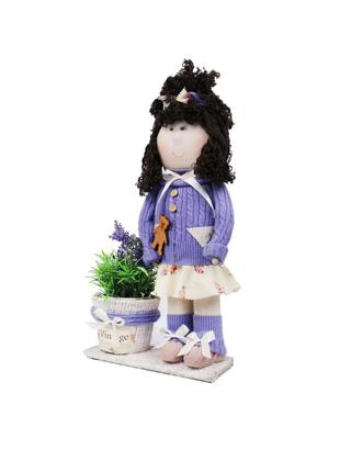 Интерьерная Кукла хенд-мейд с вазоном для декора
