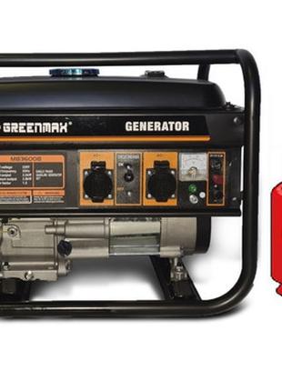 Генератор ГАЗ/бензиновий GREENMAX MB3900B 2.8/3.0 кВт із ручни...
