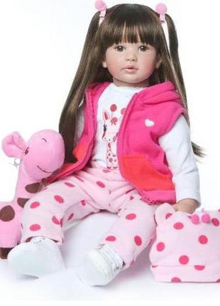 Силіконова колекційна лялька Reborn Doll дівчинка Лія 60 см (174)