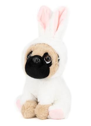 М'яка іграшка Shantou Jinxing Мопс в костюмі кролика 20 см (K4...
