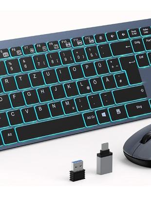 Набір бездротової безшумної клавіатури-миші GEEMAI-TEK