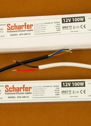 Блок питания, для LED, Waterproof, Scharfer, SCH-100-12, 12V, ...