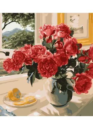 Картина за номерами Art Craft Троянди на підвіконні 40 х 50 см...