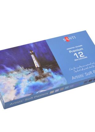 Пастель суха Santi Sea colours 12 кольорів (353273)