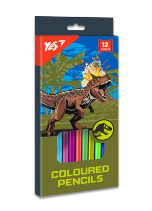 Олівці кольорові Yes Jurassic World хакі 12 кольорів (290722)