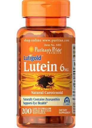 Lutein 6 mg with Zeaxanthin Lutigold™ 200Softgels